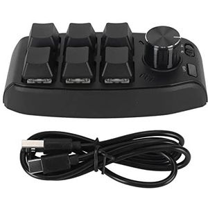 Gamingtoetsenbord, Programmeerbaar Minitoetsenbord, Duurzaam, Stofdicht, Ergonomisch Ontwerp voor Media (Draadloze BT (inclusief ingebouwde batterij))