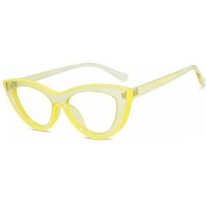Nepbrillen, Unisex Cat Eye Bril Multicolor(Yellow)