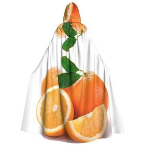 Oranje Print Halloween Tovenaar Heks Hooded Robe Mantel Kerst Hoodies Cape Cosplay Voor Volwassen