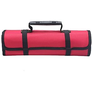 Maizoon Opbergtas, Roll Draagbare Canvas Tool Bag voor Elektriciens Mechanica, Dik en Slijtvast, UH01 Rood