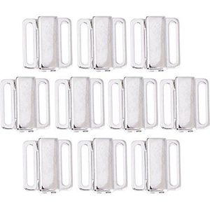 10 Sets Bikini Clips Haak & Snap Metalen Band BH Sluiting Badmode 12mm