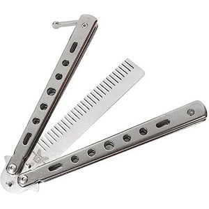 Vlinder Kam Snor Baard Borstels Praktijk Kam voor Beginners Training Zilver