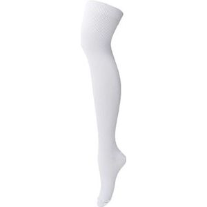 LCKJLJ 3 stuks compressiesokken voor mannen en vrouwen, spataderen, lange sokken voor pijnverlichting in de benen, kniedruk, neutraal, effen kleur over, Wit, Eén Maat