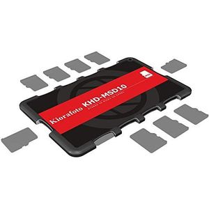 Kiorafoto SD-geheugenkaarthoes voor 10 MSD/TF-kaarten - Micro SDHC, Micro SDXC, TF