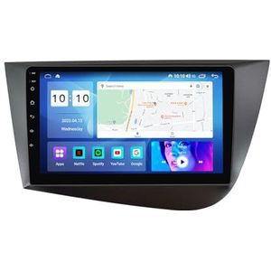 Android 12.0 Car Stereo 9 ""Touch Screen auto audio speler bluetooth stuurwielbediening Voor Seat Leon 2005-2012 auto speler Ondersteunt CarAutoPlay PIP GPS Navigatie Backup Camera (Size : 4+WIFI 1G+1