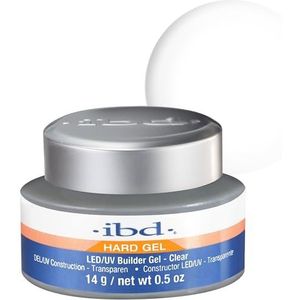 IBD Hard Gel - LED/UV Builder Gel Clear, 1 verpakking (1 x 14 g) - MADE IN USA - Thuis nagels maken - zonder afspraken en lawaaierige nagelsalons