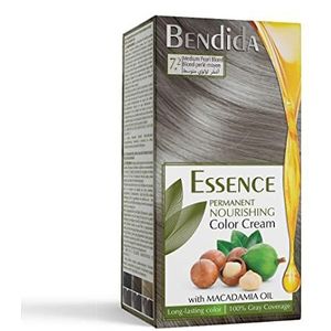 Bendida Permanente Haarkleuring 120 ml met Macadamia-olie en 6% ontwikkelaar | 100% grijsdekking & langdurige glans | Set met pre-color serum, kleurcrème & fixatieconditioner (7.2 medium parelblond)
