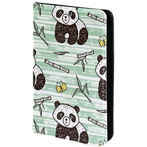 Paspoorthouder Paspoort Cover Paspoort Portemonnee Reizen Essentials Panda bamboe schat, Meerkleurig, 11.5x16.5cm/4.5x6.5 in