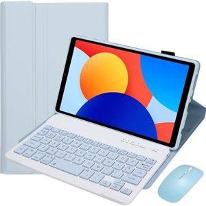 Toetsenbordhoes Voor Redmi Pad SE 8,7 Inch, Afneembaar Draadloos Toetsenbord Met Tabletmuis, Zachte Achterkant,Blauw