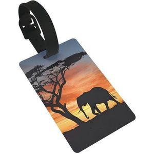 Bagagelabel voor koffer koffer tags identificatoren voor vrouwen mannen reizen snel spot bagage koffer Afrikaanse olifant