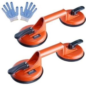 4,7"" 2-pack 330 lbs vacuüm zuignap met aluminium handvat for het tillen van graniet tels metaal houten panelen