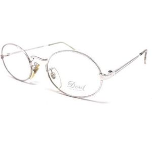 Desigl sportbril voor dames, verguld, 14 karaat verguld, ovaal, vintage-zilver