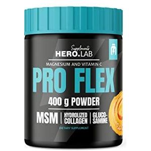 #HIRO.LAB Pro Flex - 1 pak x 400 g - Collageen met MSM en vitamine C - Ondersteuning van gewrichten en pezen in poedervorm - Vitamine B6 - Ascorbinezuur (Exotic Cocktail)