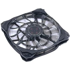PC-ventilator 120 mm dun, 15 dik, stille computerkoelventilatoren, 53,6 CFM x PWM-gestuurd met trillingsdempend rubber
