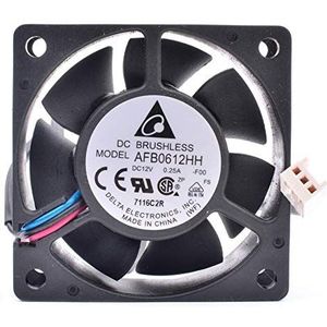 Original AFB0612HH-F00 6cm 6025 60x60x25mm DC12V 0.25A 3wire 3pin server power cooling fan