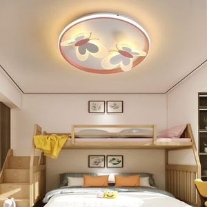 LONGDU Acryl Vlinders Plafondlampen Moderne Dimbare LED Plafondlamp, Inbouw Plafondverlichtingsarmaturen, for Kinderkamer Kinderkamer Thema Hotel Decor (Size : 2 butterflies)