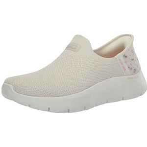 Skechers Go Walk Flex Sunset Rose Hands Free Slip-ins Sneakers voor dames, crème-wit, 40.5 EU