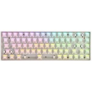QPSJXN G65 TKL Mechanisch Toetsenbord met Snelle Trekker Hyper Snelle Magnetische Schakelaar en RGB Compacte 68 (wit-Barebone)