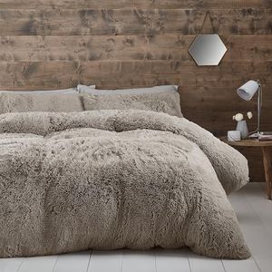 Catherine Lansfield Snoezig kingsize dekbedset, naturel