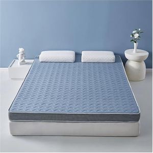 Matras Van Volledige Grootte, Latexmatras, Opvouwbare Tatami-studentenslaapzaal For Thuis, Kingsize Bed, Traagschuimmatras, Queensize Bed, Gemiddelde Stevigheid (Color : Blue, Size : 100 * 200CM*5CM)