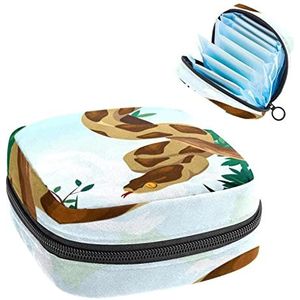 Maandverband Opbergtas,Draagbare maandverband Opbergzak,Slang, Meerkleurig, 4.7x6.6x6.6 in/12x17x17 cm