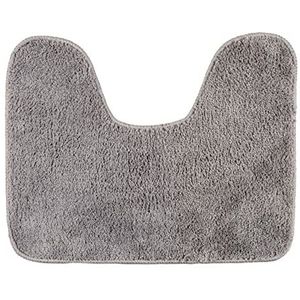 WENKO WC-mat met uitsparing grijs, polyester, 40 x 50 cm, grijs