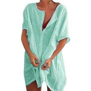 Cover Ups Voor Vrouwen Strandkleding Strandbedekking Jurk Badpak Cover Up Vrouwen Zomer Strandjurk Bikini Cover-up Strandkleding Zwemmen Smock T-shirt Badkleding Badpak Cover Ups Voor Vrouwen