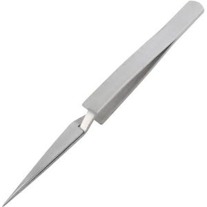 Precisie Roestvrijstalen Pincet Met Kruisvergrendeling En Fijne Punt For Het Solderen Van Sieraden En Het Maken Van Elektronica.(Straight)
