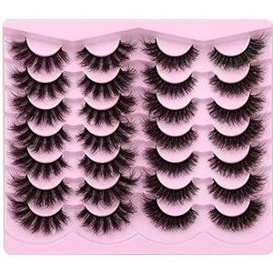 Cat Eye Clear Lash Band 3D Fake Fluffy Volume Korte Faux Mink 14 paar