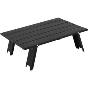 Campingtafel Klaptafel Camping Ultralichte Compacte Opvouwbare Strandtafel Aluminium Draagbare Campingtafel Klaptafel Buiten Picknicktafel (Color : Black, Size : 40 * 29 * 13.5cm)