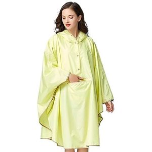 Regenponcho Regenpak Regenjassen Volwassen Dames Cape Regenjas Wandelen Regenhoes Lange Regenjas Dames Lichtgewicht Waterpak Regencape Regenjas (Color : Yellow, Size : One size)