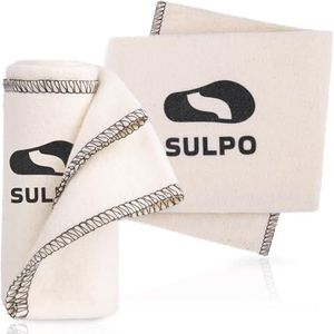 SULPO Schoenreinigingsdoek - voor het polijsten van schoenen - natuurlijk katoen - veroorzaakt geen krassen - schoenpoetsdoeken - 2 stuks