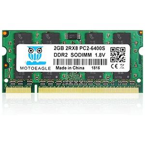 2GB DDR2 800MHz PC2 6400 6400S SODIMM 200-pin 1,8V CL6 niet-ECC ongebufferd notitieboek werkgeheugen