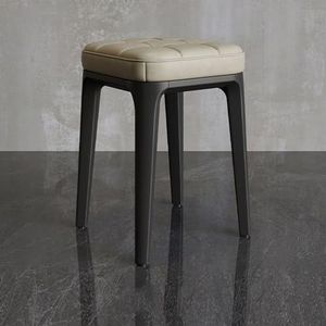 Stackable Stools Makeup Stools Makeup Chairs Portable Stools with Metal Legs, Modern Backless Bar Stools Suitable for Restaurants, Kitchens, Classrooms and More in Many Colors (Color : Brass, Size :