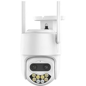 Bewakingscamera, IP Camera 8MP 4K HD 8X Zoom Dual Lens Draadloze Outdoor Camera 4MP Beveiliging AI Menselijke detectie CCTV Tweeweg Audio Cam(8MP NO SD Card)