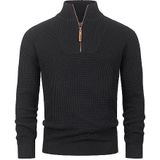 Indicode Heren INYassip Knit Sweater | Gebreide trui met opstaande kraag Black M
