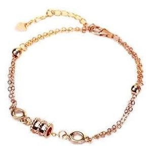 Damesarmband dames roségouden armband sieraden elegante accessoires dames sieraden kristal armband sieraden (kleur: rosé goud, maat: 30% zilver)