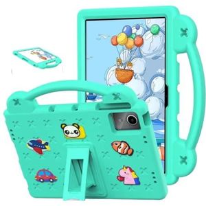 Tablethoes geschikt for Lenovo Tab M10 Plus 3e generatie TB125FU TB328FU M10 FHD HD 10.3 10.1 Kindveilige EVA-tabletstandaardhoes(Mint Green,M10 3rd Gen 2022 10.1)