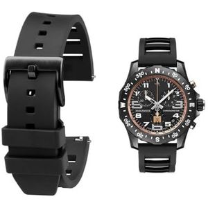 Nieuwe Fluor rubberen band geschikt for Seiko Citizen Quick Release Horlogeband 20 22mm Siliconen Tropic Band Smart Horlogeband geschikt for Huawei (Color : Black black pin, Size : 20mm)