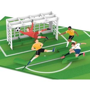 papercrush® Pop-up kaart voetballer, 3D-kaart voor verjaardag of Vaderdag als cadeaubon voor voetballers en voetbalfans (kinderen, jongens en mannen), feestuitnodiging