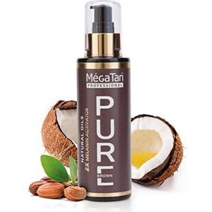 Megatan Pure Natuurlijke droge bruiningsolie, met melanine-activator, 140 ml, intensieve bruiningsversneller voor zon en solarium, zonneolie om te bruinen, bruiningsversterker voor chocoladebruin