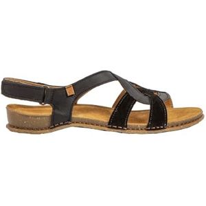 Ballerina's - Slingback - Leer - Zwart - Klittenbandsluiting