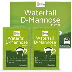 Waterval D-Mannose Poederzakjes (30 x 3g zakjes) XL Pack - D-Mannose afkomstig van berk - Maandelijkse levering ter preventie - SC Nutra (zoete genezingen), groen