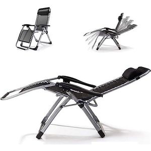GEIRONV Zero Gravity fauteuil, opvouwbare lunchstoel balkon dutje bed vrije tijd huishouden ouderen draagbare rugleuning stoelen strandstoel Fauteuils