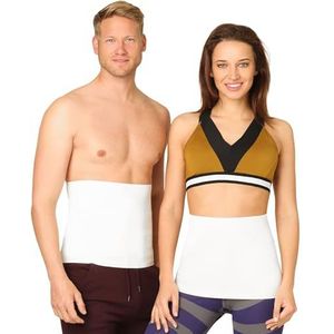 BeFit24 Unisex Nierwarmer van Angora, Merino & Katoen – Rug- & Niergordel voor Dames & Heren – Warm, Ademend, Wit