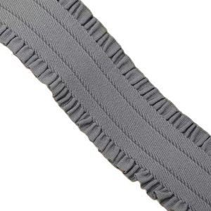 Hoge elasticiteit elastische riem verdikte duurzame tailleband Elastiek kant brede riem broek taille rok speciale accessoires-donkergrijs-50mm-2m