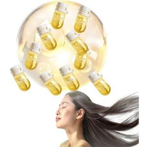 10 stuks parfum en haarolie, 2-in-1 avocadovoeding for pluizig haar, mini-haarparfumolie for vrouwen, langdurig for het herstellen van droog, pluizig en beschadigd haar(Elegant wood texture)