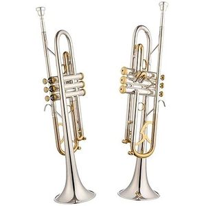 trompet koperinstrument Studenten Bb Trompet B Plat Messing Verzilverd Professionele Trompet Muziekinstrumenten