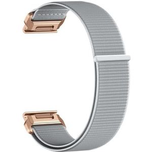 20 mm nylon lus Easy Fit riemriem geschikt for Garmin Fenix5s/5sPlus/6s/6sPro/7s vervangbare horlogeband Instinct2s armband polsband (Color : White 2, Size : Forerunner 245)