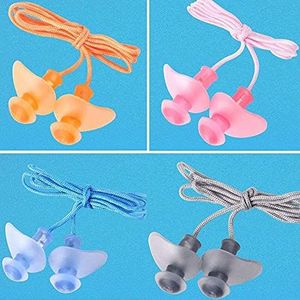 Oordopjes for slaap, herbruikbare ruisonderdrukkende oordopjes om te slapen, 1 paar siliconen oordopjes for zwemmen Herbruikbare waterdichte schroefoordopjes for kinderen Bescherming tegen water en la